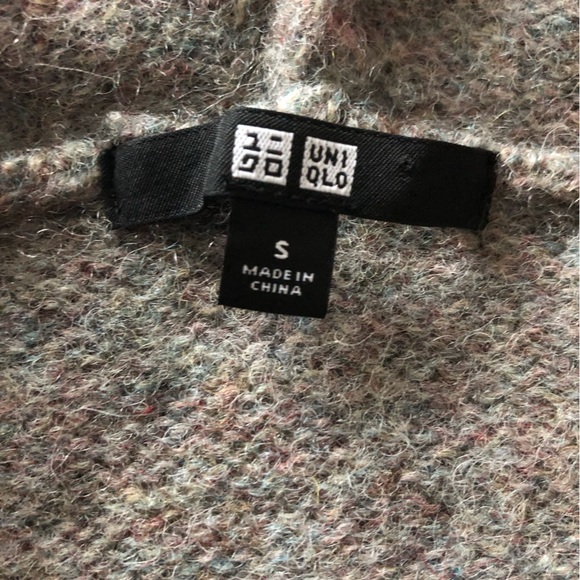Uniqlo Wool Hooded Oversized Long Cardigan in Grey Heather Size S - Picture 9 of 11